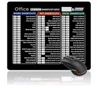FoBianJie Mouse Mat - Excel Shortcuts Mouse Pad Non-Slip Desk Pad for Desk Computer Keyboard Mousepad with Soft Smooth Surface for Office & Home(260x210x3mm)