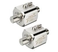 Foboiu Coaxial Lightning Arrestor 2 Pack, 75Ω F-Female to F-Female Coax Surge Protector 0-3 GHz, Coaxial Surge Protector for TV/CATV/OTA F-Type Lines, DC Pass-Through