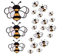 FOBSME 60 Pcs 3D Bee Stickers 3 Sizes Tiny Ornaments for Honey Bee Party Wall Decal Decorations Yellow Honey Bees Clings for Home Classroom Office Fridge Window Decor Spring Summer Party Supplies