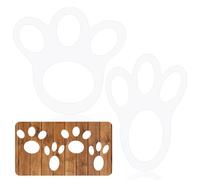 FOBSME 8 Pcs Large Easter Bunny Footprints Stencils Reusable Bunny Paw Yard Stencils Rabbit Feet Stencil Egg Hunt Track Template for Painting Lawn Garden Wood Wall DIY Crafts(16.54 Inch,12.21 Inch)