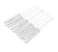 Fobufue 10 Pcs 10mm Dia Chemistry Test Tube Bottle Nylon Washing Brush Tool White