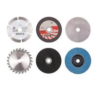 Fobufue 6Pcs 75mm Cutting Disc Kit for 10mm Bore Angle Grinder Metal Circular Saw Blade Flat Flap Grinding Wheel Sanding Pads