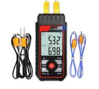 Fobufue Digital Thermocouple Thermometer Dual Channel K/J Type Thermometer-328-2501℉Wide Range Industrial HVAC Temperature Meter