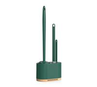 Fobufue Green 4-in-1 Silicone Toilet Brush Set, Silicone Toilet Brush No Dead Angle Cleaning Artifact Toilet Washing Set