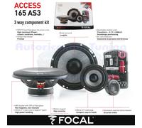 Focal Access 165 AS3 3-Way Coaxial Car Speakers 6.5" 160W/80W RMS 4Ω Black