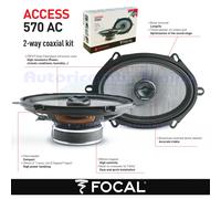 Focal Access 570 AC Coaxial 2-Way Car Speakers 5x7 Oval 120W 60W RMS Black