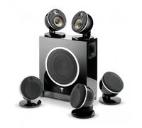 Focal Dome Flax Gloss Black 5.1 Speaker Package with Air Sub