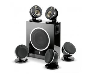 Focal Dome Flax Gloss Black 5.1 Speaker Package with Air Sub