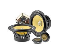 Focal ES165K2E 16.5 cm Component Car Speaker System, 2-Way, Yellow Aramid Fibre Cone