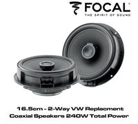 Focal INSIDE 6.5" 16.5cm 2-Way VW Replacment Coaxial Speakers 240W Total