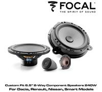 Focal IS RNS165 Custom Fit 6.5" 2-Way Component Speakers 240W For Nissan, Dacia