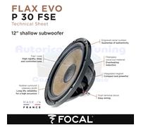 Focal P30FSE Sub Flax Evo Series Slim Shallow 12 Inch 4 Ohm Subwoofer 300w RMS