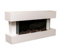 Focal Point Ashford White Metal & Wood Freestanding & Wall-Mounted Electric Fire Suite
