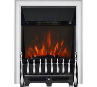Focal Point Blenheim Chrome Electric Fire 2kW - Size: 59.3 x 48.3 x 15.4cm - Silver - Wilko