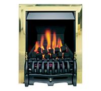 Focal Point Blenheim Black Brass Effect Manual Control Gas Fire