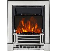 Focal Point Finsbury 2Kw Chrome Effect Inset Electric Fire (H)59.6Cm (W)48.5Cm (D)15.4Cm