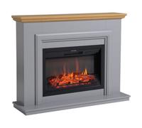 Focal Point Horsham Oak & Grey Freestanding Electric Fire Suite