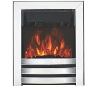Focal Point Langham 2Kw Chrome Effect Inset Electric Fire (H)555mm (W)390mm (D)114mm