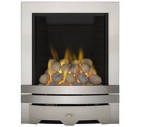 Focal Point Lulworth Full Depth Brushed Stainless Steel Effect Remote Controlled Gas Fire