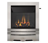 Focal Point Lulworth High Efficiency Brushed Stainless Steel Effect Slide Control 4.05Kw Gas Fire
