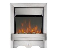 Focal Point Lulworth Reflections 2Kw Brushed Metal Effect Inset Electric Fire (H)555mm (W)390mm (D)114mm