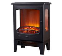 Focal Point Malmo 1.8Kw Matt Black Cast Iron Effect Electric Stove (H)548mm (W)390mm