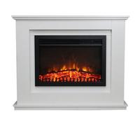 Focal Point Medford White Freestanding Electric Fire Suite
