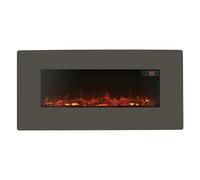 Focal Point Pasadena 1.5Kw Grey Freestanding & Wall-Mounted Electric Fire (H)44Cm (W)91.4Cm (D)12.7Cm