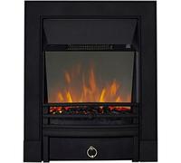 Focal Point Soho 2Kw Cast Iron Effect Inset Electric Fire With Reflective Glass Flame (H)596mm (W)485mm (D)154mm