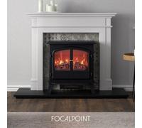 Focal Point Weybourne 1850W Matt Black Electric Stove (H)670mm (W)635mm
