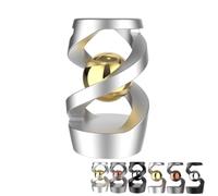 Focal Stress Relief, Precision Machined Desk Toy Metal Sculpture, CNC Machined Kinetic Desk Toy for Office, Aerospace Aluminum Spinning Desks Sculpture for Focus and Relaxation