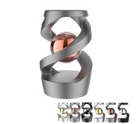 Focal Stress Relief, Precision Machined Desk Toy Metal Sculpture, CNC Machined Kinetic Desk Toy for Office, Aerospace Aluminum Spinning Desks Sculpture for Focus and Relaxation