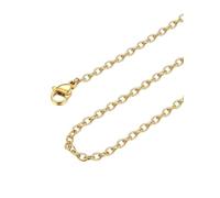FOCALOOK Gold Chain for Men Women 2mm 28inch Long Gold Necklace Chains Stainless Steel Cable Rolo Chain