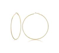FOCALOOK Gold Hoop Earrings for Women Stainless Steel 100mm Thin Earring Hypoallergenic Huge Hoops Womens Ear Jewellery Gift for Wife Girlfriend Mother