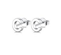 FOCALOOK Stud Earrings for Women Sterling Silver Initial Earring 925 Letter C Silver Ear Studs Personalized Alphabet Jewelry Hypoallergenic Dainty Gifts for Birthday