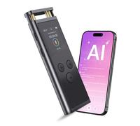FoCase 64GB AI Voice Recorder with Playback, Voice Activated, Transcribe & Summarize, Translation, APP Control with Chat GPT, Aluminum Alloy Dictaphone, Audio Recorder for Lectures, Meetings