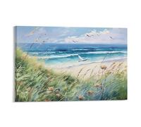 FOCCAR Abstract Seagulls Wall Art Prints Watercolor Beach Retro Flying Birds Pictures on Canvas Poster Wall Decor for Bedroom Home Decorations