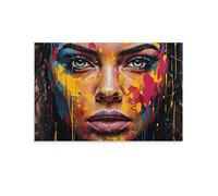FOCCAR Gorgeous Face Wall Art Prints Modern Colourful Gorgeous Woman Pictures on Canvas Poster Wall Decor for Bedroom Home Decorations