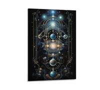 FOCCAR Magnificent Galaxy Wall Art Prints Abstract Modern Science Fiction Pictures on Canvas Poster Wall Decor for Bedroom Home Decorations