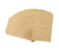 FOCCIUP 100 Pack Brown Kraft Paper Bags 6x8 Inches Flat Envelopes Merchandise Bags for Party Favor Treat Bags