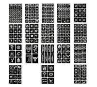 FOCCTS 353 Patterns Temporary Tattoo Stencils 18 Sheets Reusable Tattoo Stickers Removable Body Art Stencil Templates for Women Kids Teenager