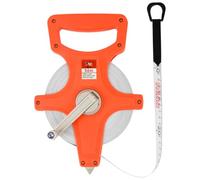 FOCCTS 50M Open Reel Fiberglass Tape Measure Yard Measuring Tape Dual Sided Reel Tape with Inch/Metric Scale Retractable Long Tape Measure for Engineer, Yard, Field, Project