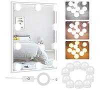 FOCCTS Vanity Lights for Mirror, Mirror Lights 10 Bulbs Hollywood Makeup Mirror Light with USB Power Cord Cable Design Dressing Table Light