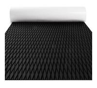 FOCEAN Boat Flooring - EVA Foam Boat Decking Sheet- Small Diamond Marine Deck Mats Black Self-Adhesive Grip Pad for Bass Boats Jon Boat Pontoon RV Yacht Kayak Surfboard Floor 94"x15"