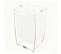 Focefec Garbage Bag Holder 1PCS, Metal Trash Bag Holder Frame, 30-45 Gallon Bag Use, Foldable Free Standing Sack Holder, Multi-use Outdoor Leaf Bag Holder for Camping, Party, Yard, Lawn, Weeding