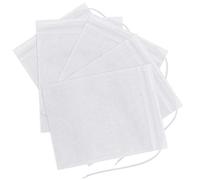 Focenat 100Pcs Disposable Tea Infuser Paper Bags - Natural, Biodegradable, Drawstring Seal - Loose Tea & Coffee, White, 6 x 8cm