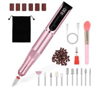 Focenat 13 in 1 Professional Nail Cutter, Nail Cutter, Electric Nail File, Cordless Electric Nail File, 6 Adjustable Speeds, 30000 RPM with LCD Display, for Manicure and Pedicure