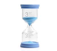 Focenat Hourglass Set for Children, Hourglass Teeth Brushing 3/5/10 Minutes, Colourful Glass Timer, Egg Timer, Children's Toothbrush Clock, Classrooms, Kitchens, Homes, Office, Home Decoration (3