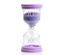 Focenat Sand Timer Colorful Hourglass 3mins / 5mins / 10mins Hourglass Timer Egg Timer Creative Gift for Children Kids Classroom Game Toy Home Living Room Office Decoration (10min)