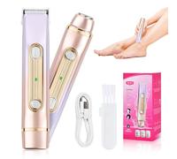Focenat Women's Electric 2-in-1 Dual Head Intimate Shaver and Facial Hair Remover, Rechargeable, Waterproof Wet and Dry Shaver for Face, Leg and Bikini Area